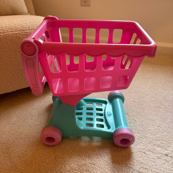 Toy Pink & Blue Grocery Cart - Picture 4 of 9